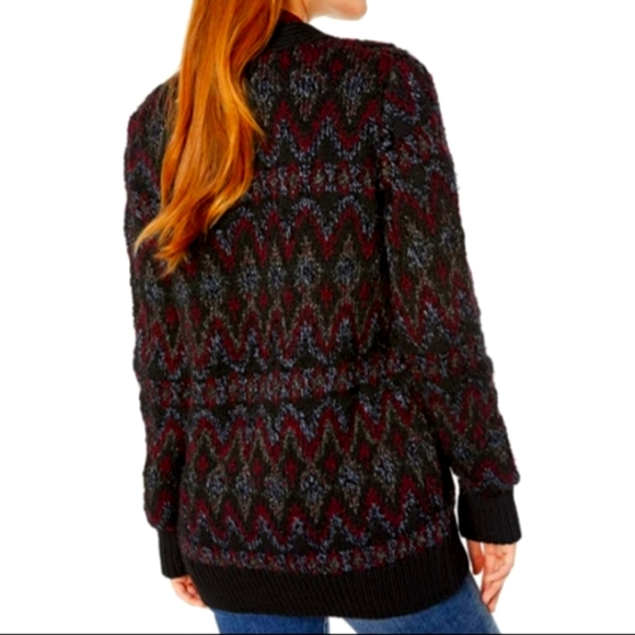 Lucky Brand Fair Isle Chunky Button Cardigan NWOT - Picture 2 of 5